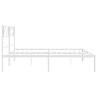 vidaXL Cadre de lit métal sans matelas et tête de lit blanc 180x200 cm