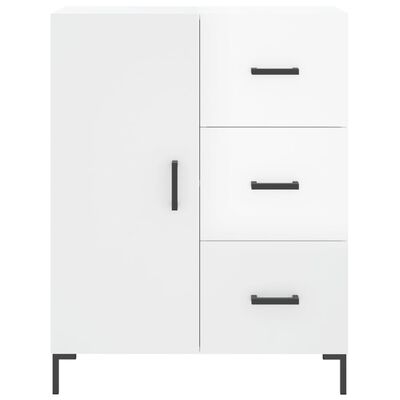 vidaXL Buffet haut Blanc brillant 69,5x34x180 cm Bois d'ingénierie