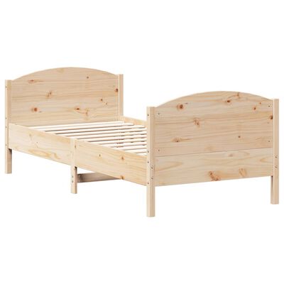 vidaXL Cadre de lit sans matelas 75x190 cm bois de pin massif