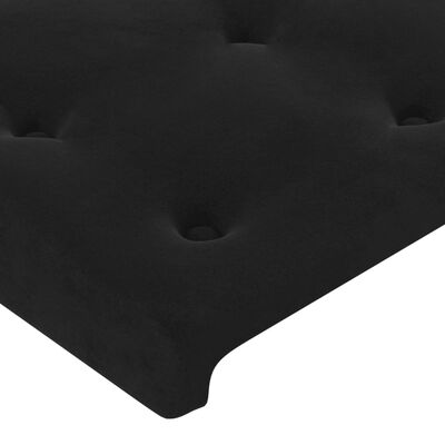 vidaXL Tête de lit à LED Noir 160x5x118/128 cm Velours