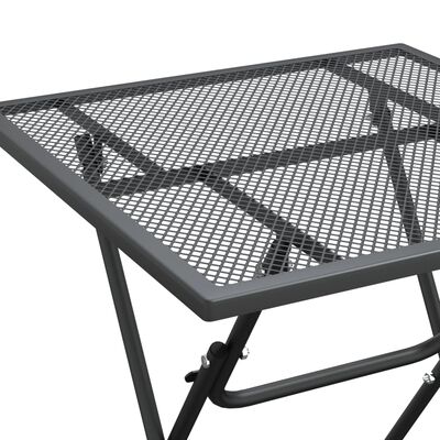 vidaXL Ensemble à manger de jardin 3 pcs Maille Métal Anthracite