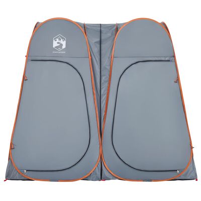 vidaXL Tente d'intimité gris et orange escamotable imperméable