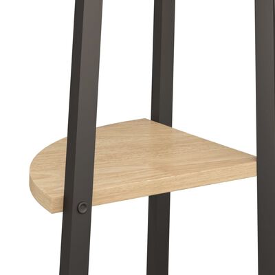 vidaXL Étagère d'angle 5 niveaux Marron clair et noir 45,5x31,5x180 cm