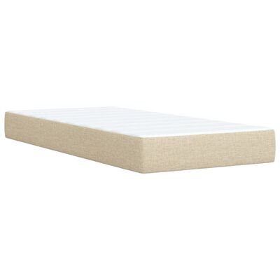 vidaXL Sommier à lattes de lit avec matelas Crème 80x200 cm Tissu