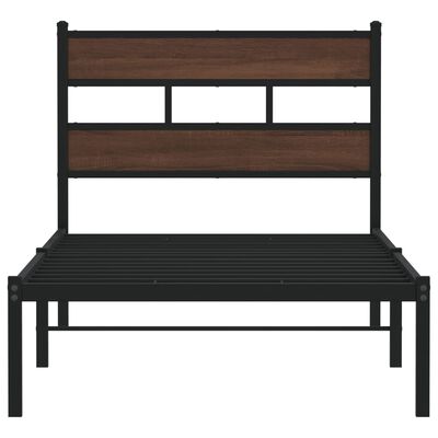 vidaXL Cadre de lit sans matelas avec tête de lit 107x203 cm