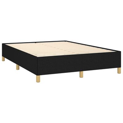 vidaXL Cadre de lit sans matelas noir 140x190 cm tissu