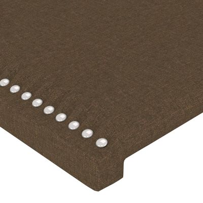 vidaXL Tête de lit avec oreilles Marron foncé 83x16x118/128 cm Tissu