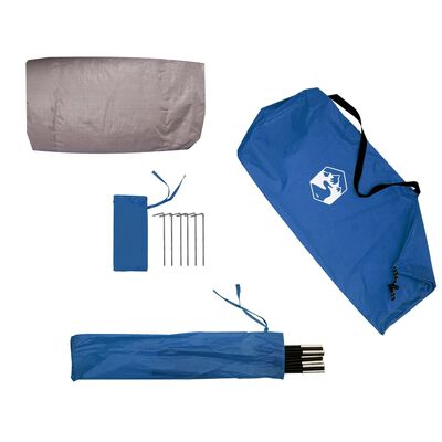 vidaXL Tente de plage 3 personnes bleu azuré imperméable