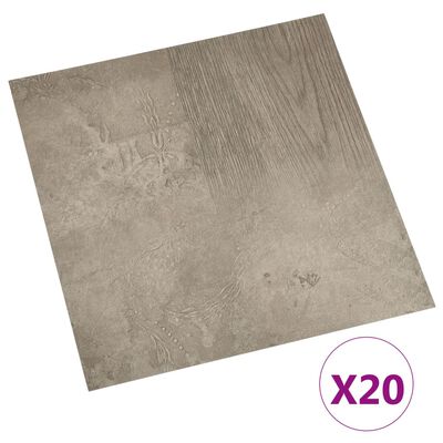 vidaXL Dalles de plancher autoadhésives 20 pcs PVC 1,86 m² gris