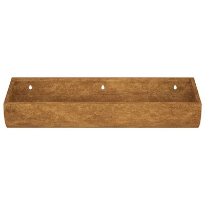 vidaXL Jardinière murale 50x16x10 cm acier corten