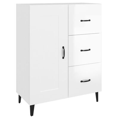 vidaXL Buffet Blanc brillant 69,5x34x90 cm Bois d'ingénierie