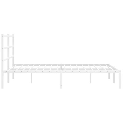 vidaXL Cadre de lit métal sans matelas et tête de lit blanc 150x200 cm