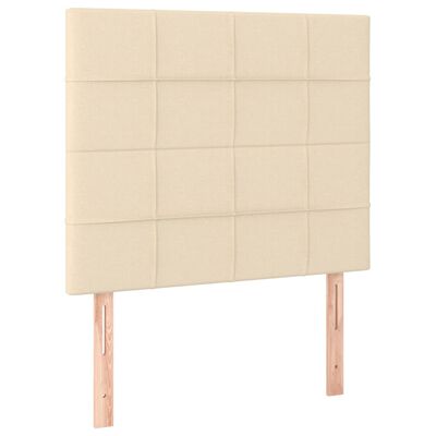 vidaXL Tête de lit à LED Crème 100x5x118/128 cm Tissu