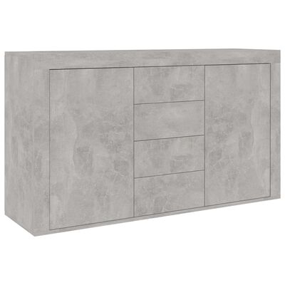 vidaXL Buffet Gris béton 120x36x69 cm Bois d’ingénierie