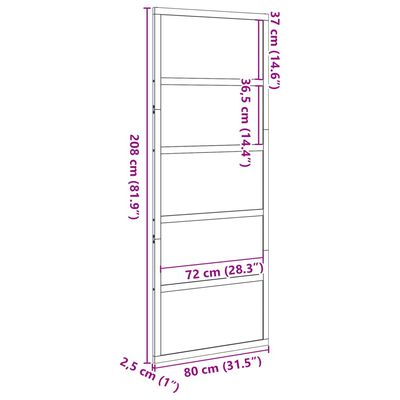 vidaXL Porte de grange blanc 80x208 cm bois massif de pin