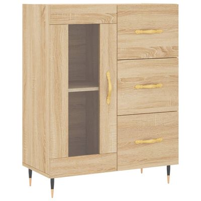 vidaXL Buffet chêne sonoma 69,5x34x90 cm bois d'ingénierie