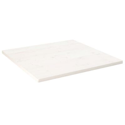 vidaXL Dessus de table blanc 90x90x2,5 cm bois de pin massif