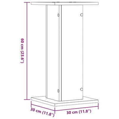 vidaXL Supports pour plantes 2 pcs chêne sonoma bois d'ingénierie