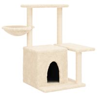 vidaXL Arbre à chat avec griffoirs en sisal Crème 83 cm