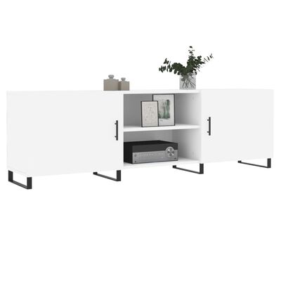 vidaXL Meuble TV blanc 150x30x50 cm bois d'ingénierie