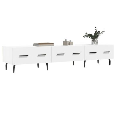 vidaXL Meuble TV blanc 150x36x30 cm bois d'ingénierie