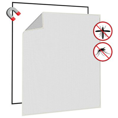 vidaXL Moustiquaire magnétique pour fenêtres blanc 130x150 cm