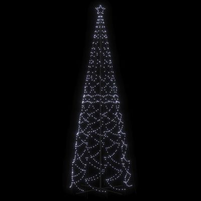 vidaXL Arbre de Noël cône 1400 LED Blanc froid 160x500 cm