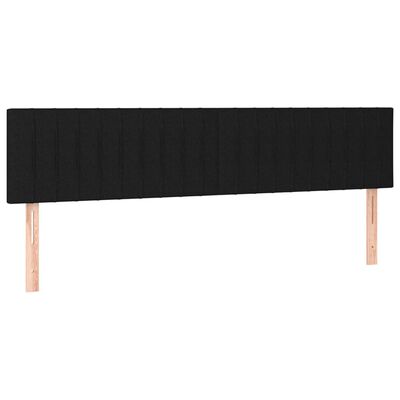 vidaXL Sommier à lattes de lit avec matelas Noir 160x200 cm Tissu