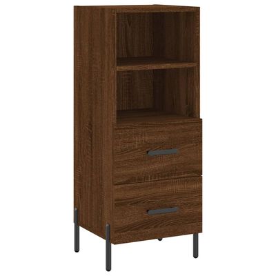 vidaXL Buffet Chêne marron 34,5x34x90 cm Bois d'ingénierie