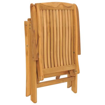 vidaXL Chaises de jardin inclinables et coussins lot de 6 bois teck