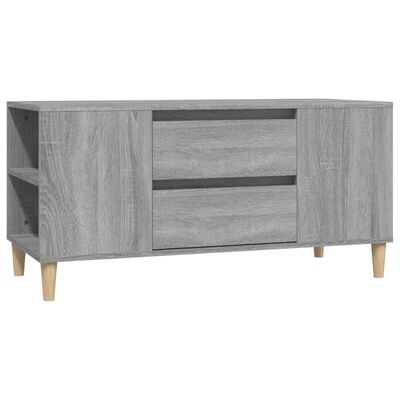 vidaXL Meuble TV Sonoma gris 102x44,5x50 cm Bois d'ingénierie