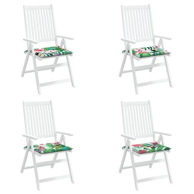 vidaXL Coussins de chaise de jardin lot de 4 multicolore 50x50x3 cm