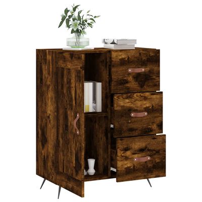 vidaXL Buffet chêne fumé 69,5x34x90 cm bois d'ingénierie