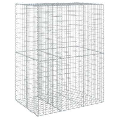 vidaXL Panier gabion avec couvercle 150x100x200 cm fer galvanisé