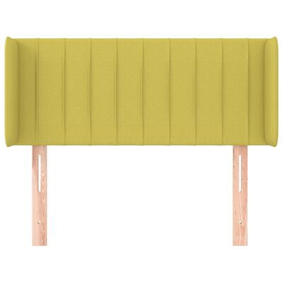 vidaXL Tête de lit avec oreilles Vert 93x16x78/88 cm Tissu