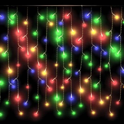 vidaXL Rideau lumineux à glaçons LED 10m 400LED Multicolore