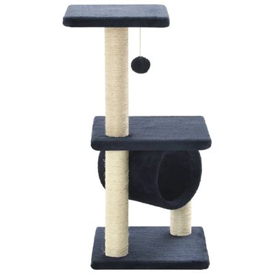 vidaXL Arbre à chat avec griffoirs en sisal 65 cm Bleu foncé