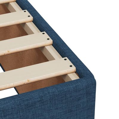 vidaXL Sommier à lattes de lit avec matelas Bleu 90x200 cm Tissu