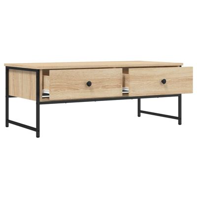 vidaXL Table basse chêne sonoma 101x49x39,5 cm bois d'ingénierie