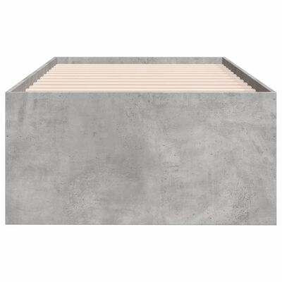 vidaXL Lit de jour avec tiroirs sans matelas gris béton 75x190 cm