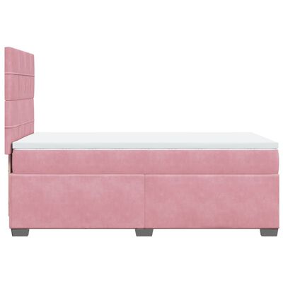 vidaXL Sommier à lattes de lit et matelas Rose 80x200 cm Velours