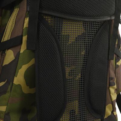 vidaXL Sac à dos de randonnée vert camouflage 60 L tissu oxford