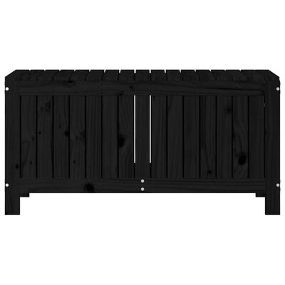 vidaXL Boîte de rangement de jardin Noir 108x42,5x54cm Bois massif pin