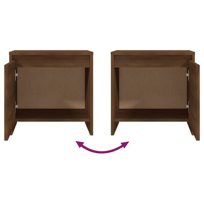 vidaXL Tables de chevet 2 pcs chêne marron 45x34x44,5 cm