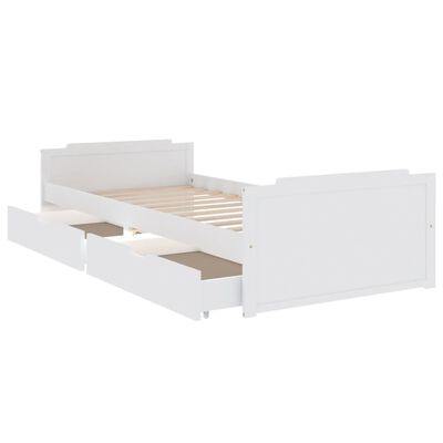 vidaXL Cadre de lit sans matelas blanc bois de pin massif 90x200 cm