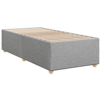 vidaXL Cadre de lit sans matelas gris clair 100x200 cm tissu