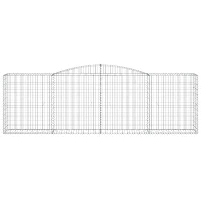 vidaXL Paniers à gabions arqués 9 pcs 400x50x120/140 cm Fer galvanisé