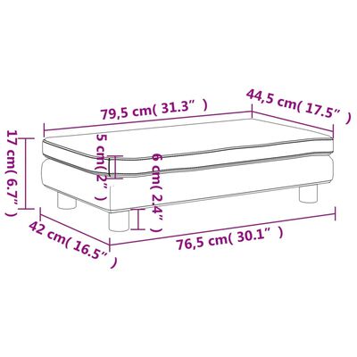 vidaXL Canapé avec repose-pied pour enfants noir 100x50x30 cm velours