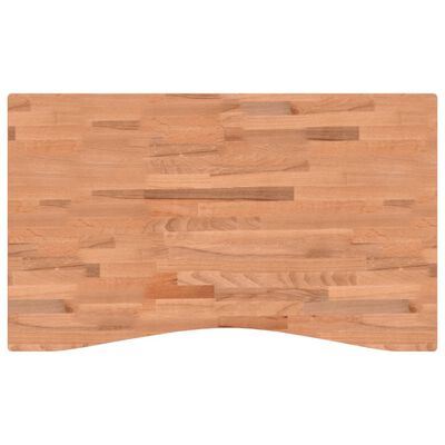 vidaXL Dessus de bureau 100x(55-60)x4 cm bois massif de hêtre