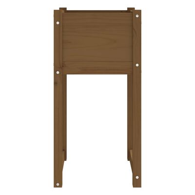 vidaXL Jardinière Marron miel 40x40x81 cm Bois massif de pin